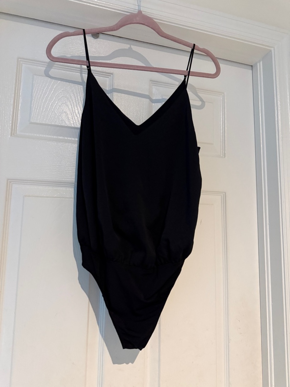 Express Black V-Neck Slim Bodysuit